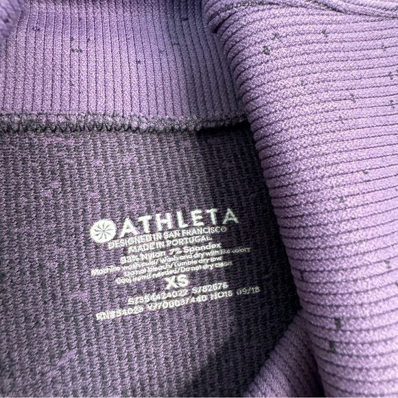 Athleta Flurry Base Layer Ombré Turtleneck Regal Plum / Black style #82676 XS - Picture 5 of 6